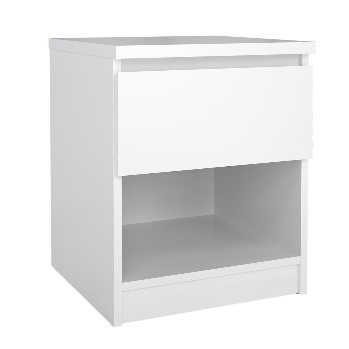 NACHTSCHRANK weiß hochglanz - Weiß, Holzwerkstoff (40/50/40cm) - ebuy24