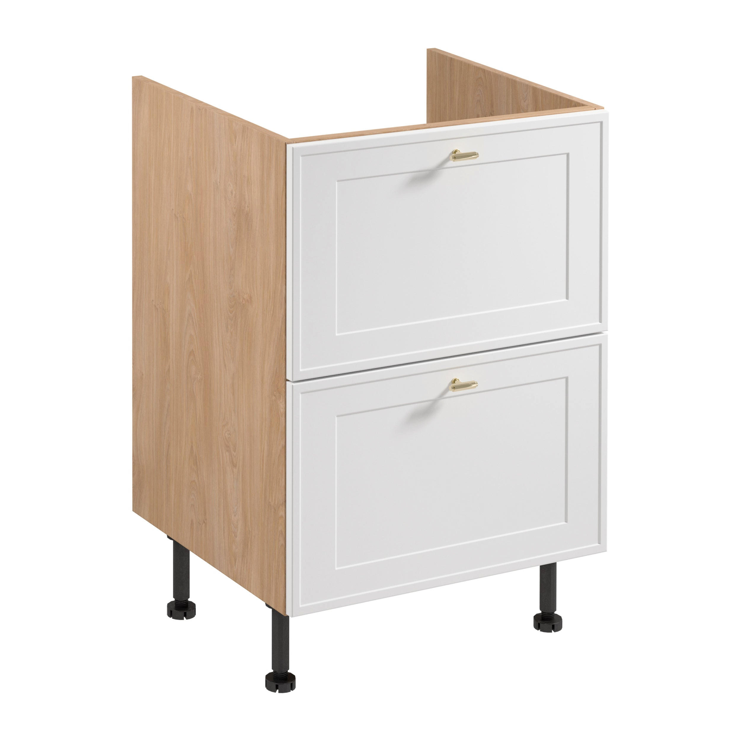 SPÜLENUNTERSCHRANK D60IN AX – Sorento Sonoma Eiche Weiß – Weiß / Sonoma Eiche - Weiß/Sonoma Eiche, Holzwerkstoff (60/87/52cm) - ROYAL24_MARKT
