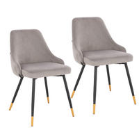 ESSZIMMERSTUHL ALICE 2er Set Grau - Grau, Textil (50/81/55cm) - SVITA