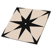 FLIESENAUFKLEBER 9 Stück 30x30 cm selbstklebend Stern - Beige, Textil (30/1.6/30cm) - TULUP