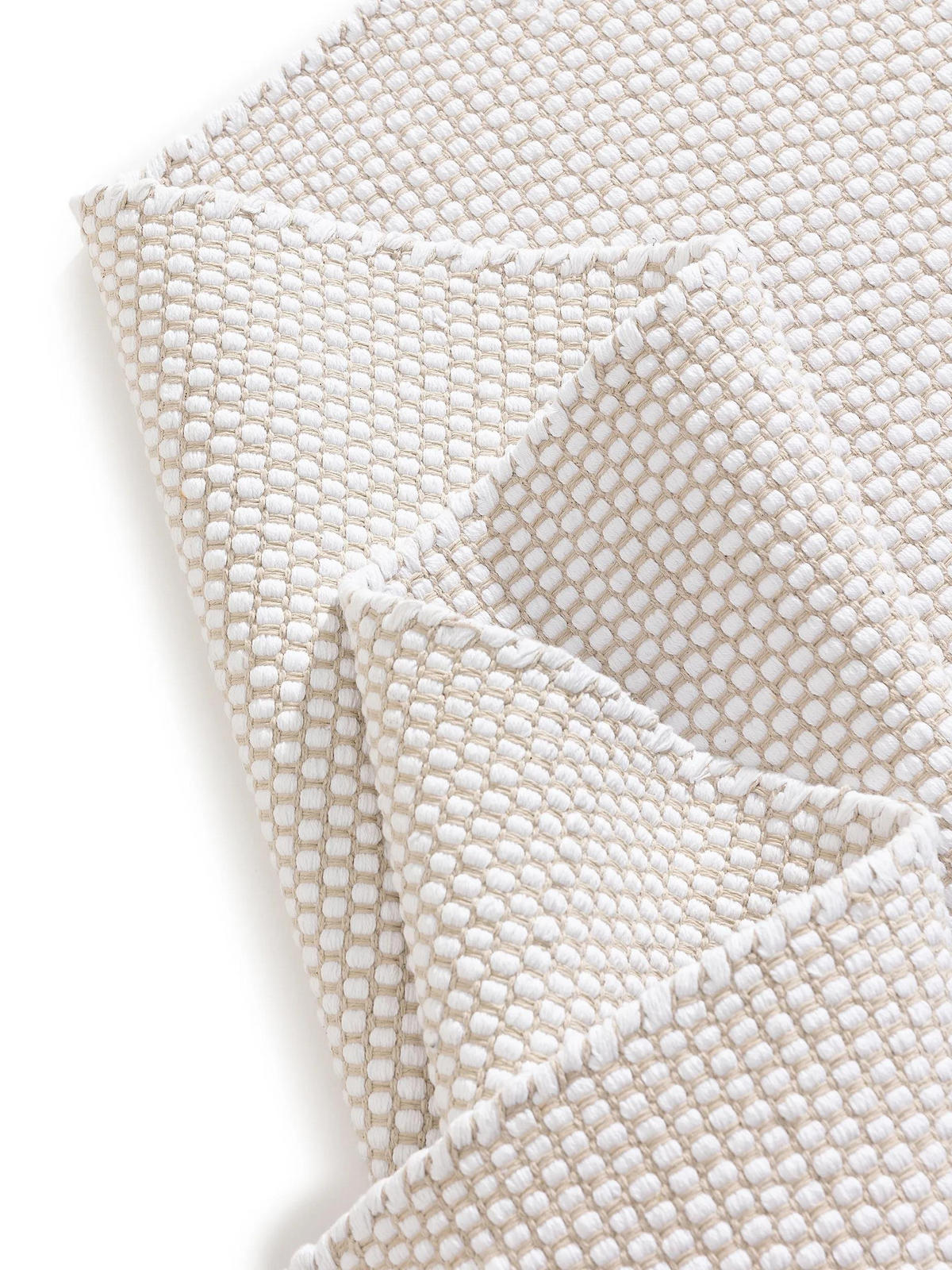 BOMBAŽNA preproga Ron bela 160x230 cm - bela, tekstil/naravni materiali (160/230cm) - benuta