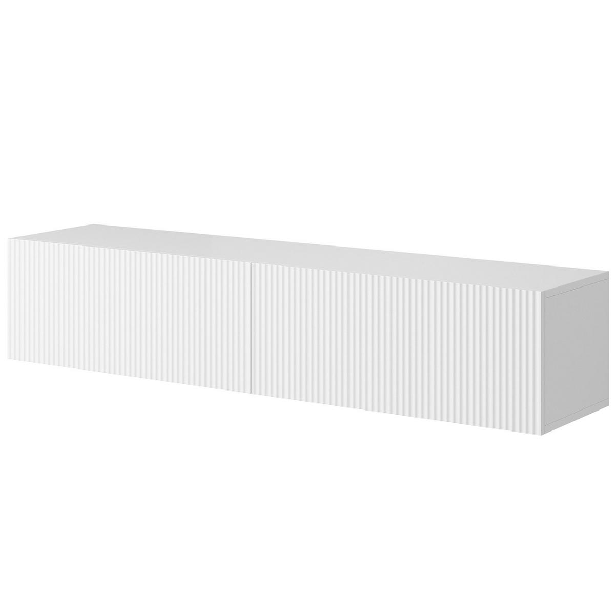 TV-HÄNGEBOARD Veldio mit gefräster Front Weiß 140 cm - Weiß, Holzwerkstoff (140/28.5/31.6cm) - Selsey