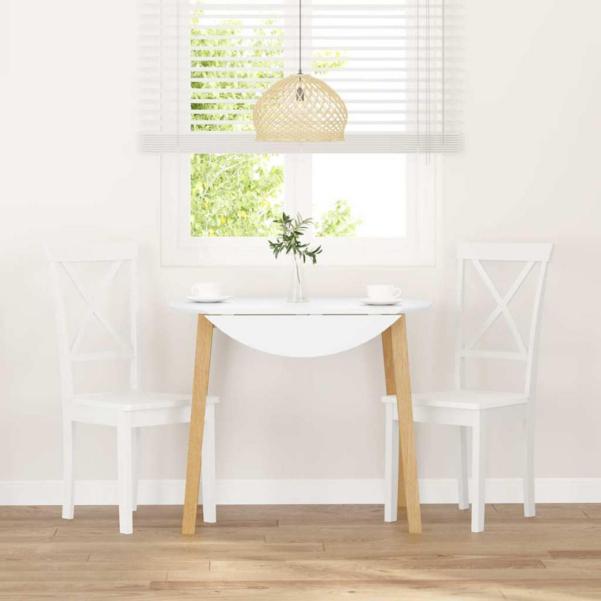 ESSZIMMERSTÜHLE 2 Stk. Weiß Massivholz Gummibaum 42.5*53.5*94cm - Weiß, Holz (42.5/94/53.5cm) - ZMH