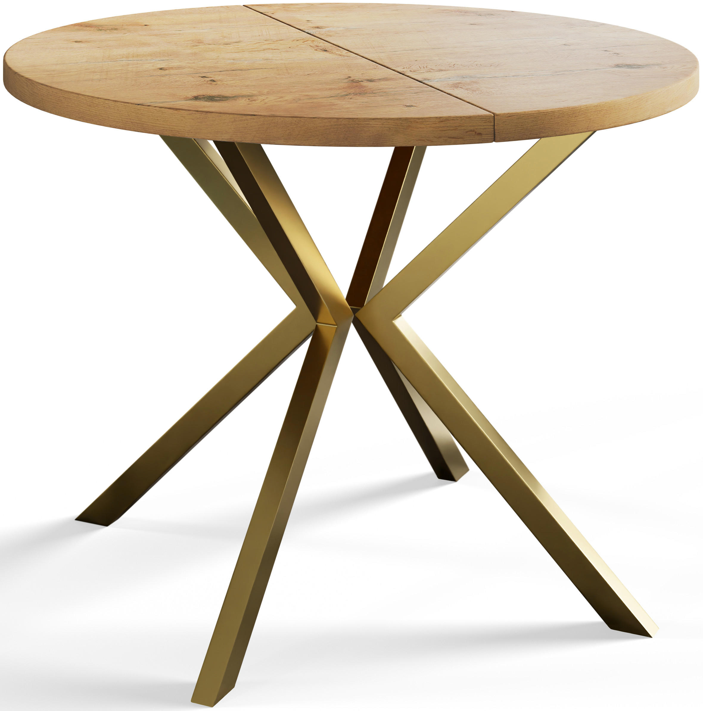 Alpi-Möbel Runder Beige, Gold 120x76x120 cm
