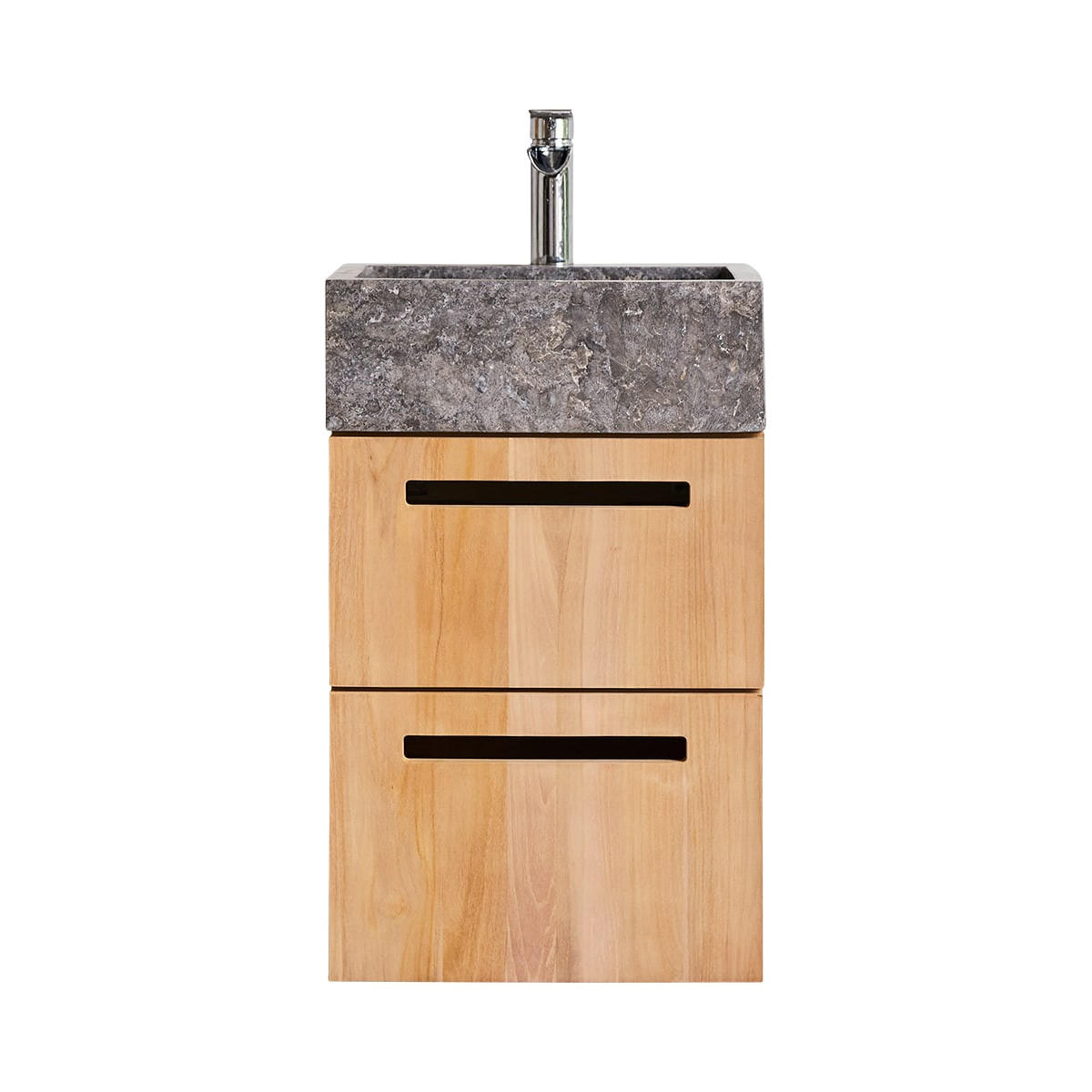 BADEZIMMERMÖBEL Line Natur aus Teak - Naturfarben, Holz (41/66/41cm) - Tikamoon