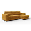 ECKSOFA OLI 4-Sitzer rechts, safran - Gelb, Holz/Textil (295/172cm) - Courtois Laville