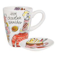 SET 2-tlg. Hot Chocolate Weather in Bunt - 0,5 L - Multicolor, Keramik (0.5L) - Blond Amsterdam