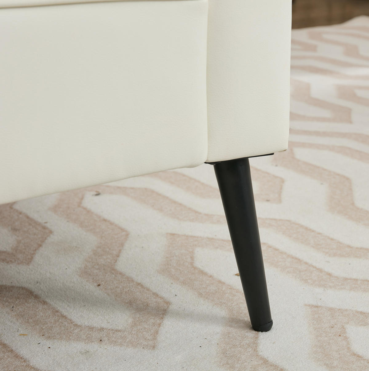 SESSEL Einzelsitzer Kunstleder White - Weiß, Holzwerkstoff (68/80/80cm) - Meubliv