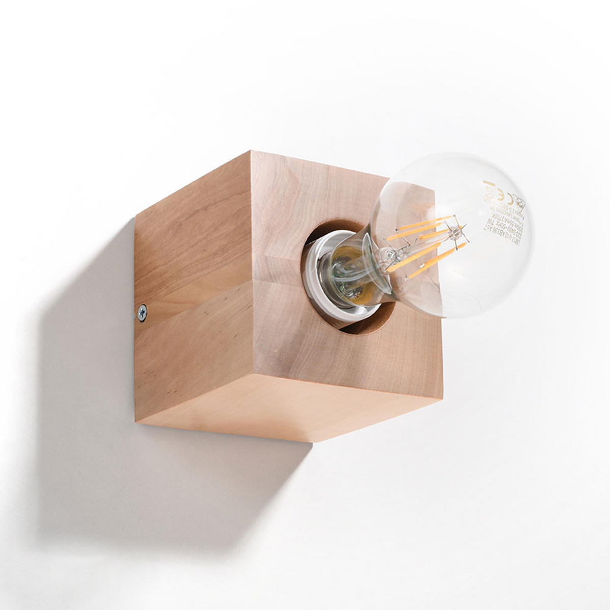 WANDLEUCHTE ARIZ Holzoptik Braun - Braun, Holz (10/10/10cm)