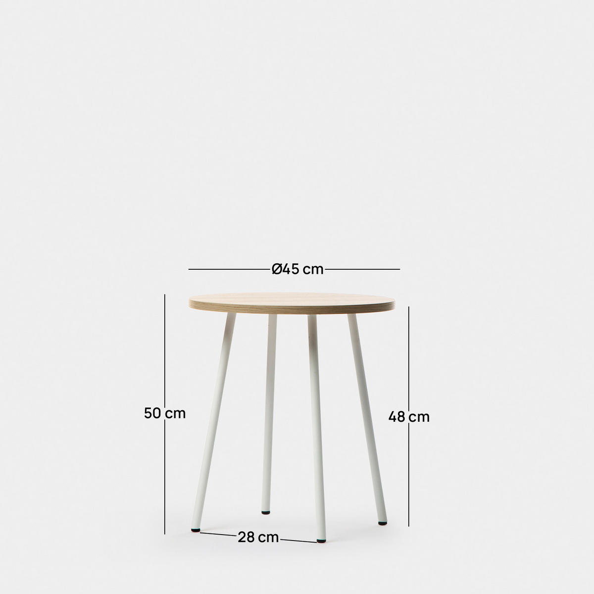 BEISTELLTISCH Siena Natürlich 45 cm x 50 cm - Naturfarben, Holzwerkstoff (45/45/50cm) - Klast Home