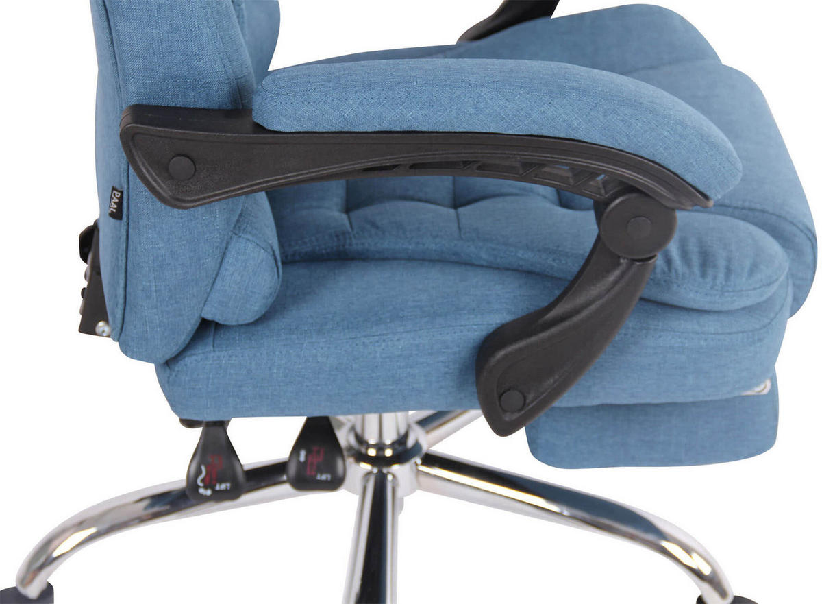 BÜROSTUHL Onix, Stoff Blau - Blau, Textil/Metall (67/125/68cm) - TPFLiving