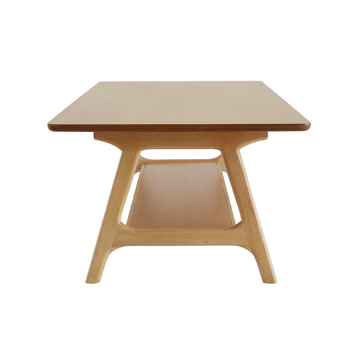 COUCHTISCH Rechteckig Skandinavisch Eichenfurnier B120 cm BAKAR - Naturfarben, Holz (120/60/40cm) - Miliboo