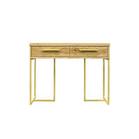 EICHENKONSOLE mit Schubladen und Metallbeinen für das Wohnzimmer CARIN I - Eichefarben, Holz (110/80/45cm) - Rawood Furniture