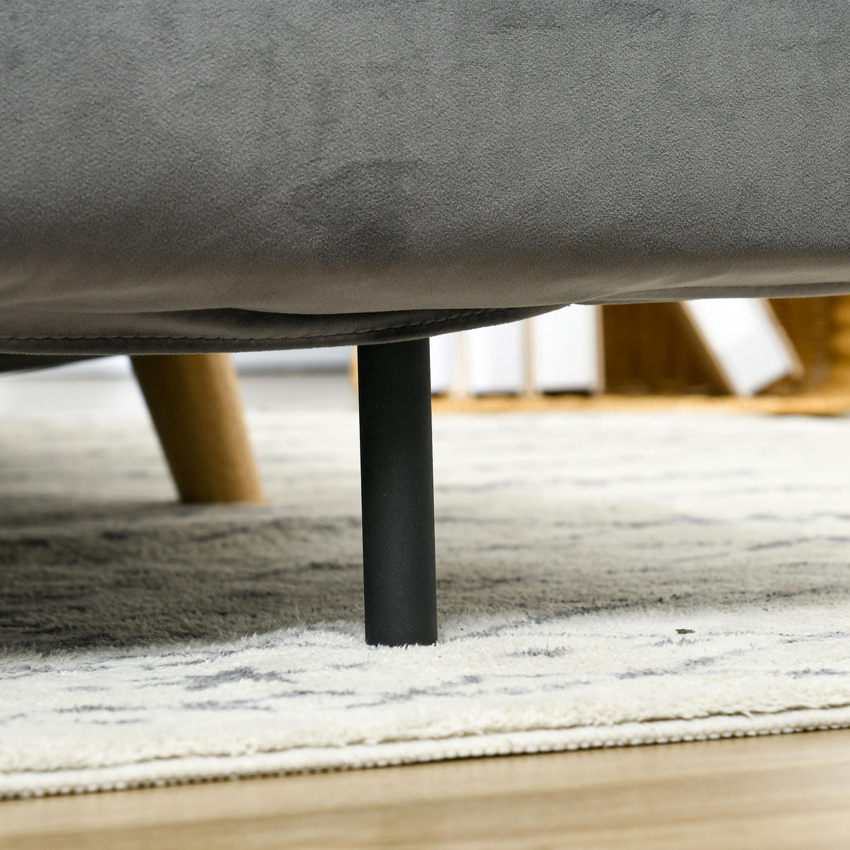 SCHLAFSESSEL Polyester Samtoptik mit 6-fach verstellbarer Rückenlehne 130/78/79 cm Grau - Grau, Textil (78/79/130cm) - Redom