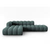 ECKSOFA modular links Lupine aus Chenille-Stoff petrol 5 Sitzplätze - Petrol, Textil (177/299cm) - Micadoni