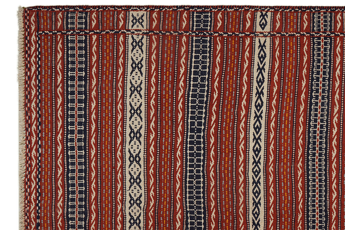 HANDWEBTEPPICH Kelim Kordi Mehrfarbig 244/169 cm Schurwolle - Multicolor, Textil (169/244cm) - Looma
