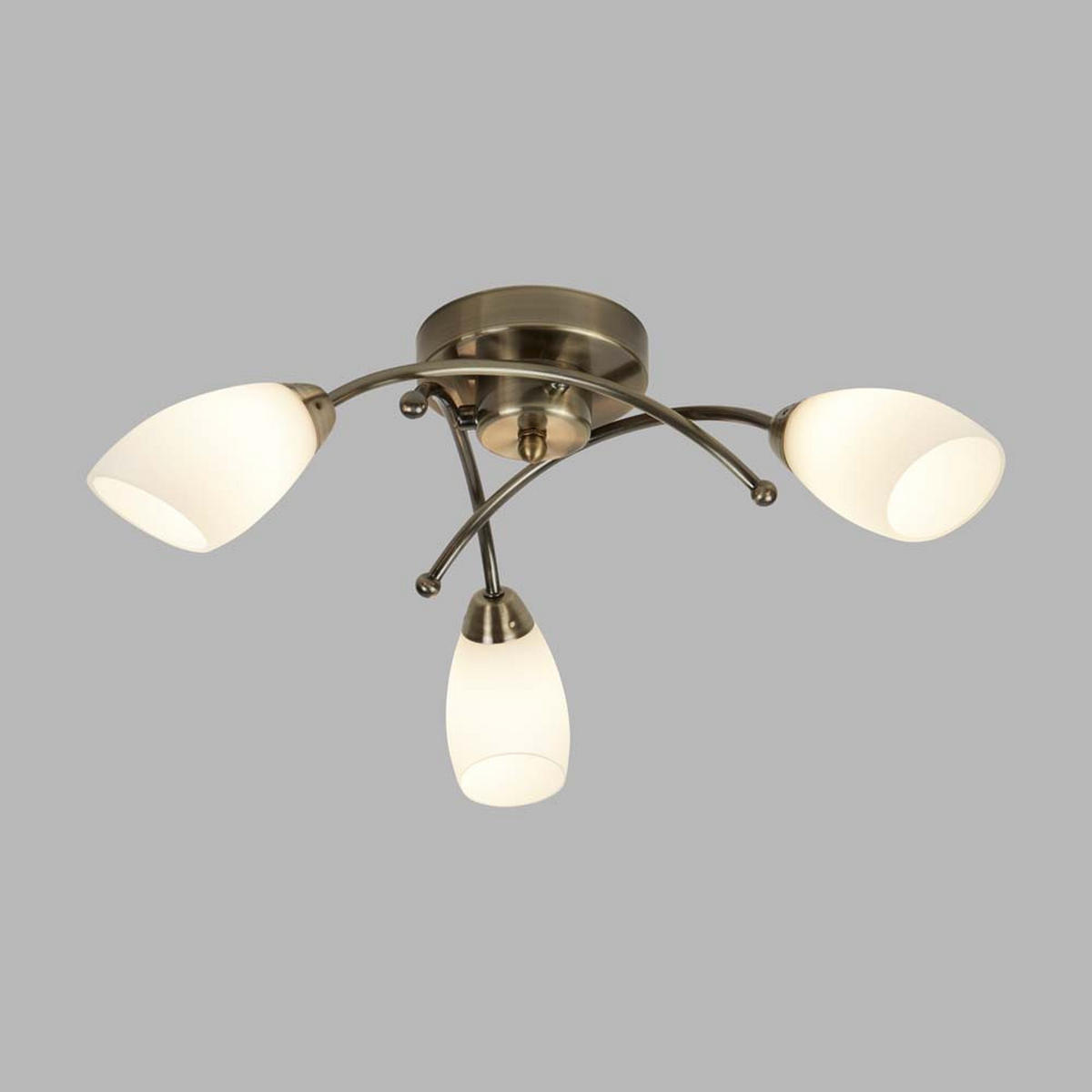 LED DECKENLEUCHTE OPERA Messing - Messingfarben, Glas (40/40/15cm)