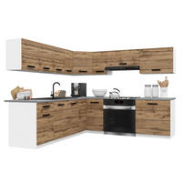 KÜCHENZEILE Italia 7 420 cm , mit Arbeitsplatten, Goldbraun - Braun, Holz (420/143/60cm) - B BELINI GROUP