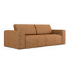 3-SITZER SOFA Strukturstoff Stoff Orange - Terra cotta/Schwarz, Kunststoff/Textil (224/80/103cm) - Makamii