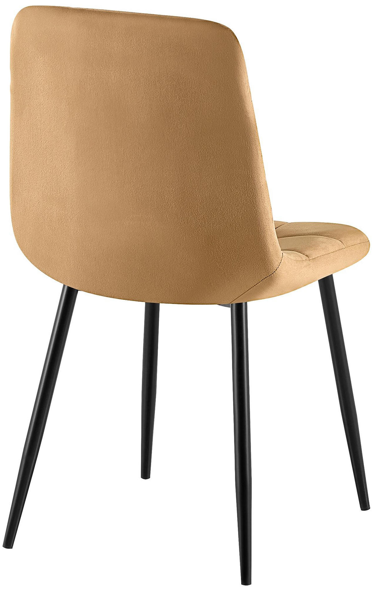 STUHL 4 Samt Taupe - Taupe/Schwarz, Textil/Metall (45/84/55cm) - CLP