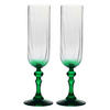 SEKTGLÄSER, 2er-Set, 200 ml - Pastellgrün, Glas (0.2L) - Krosno Glass