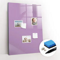 MAGNETTAFEL 70x100 Flieder schwarzer Marker - Violett, Glas (70/0.4/100cm) - TULUP