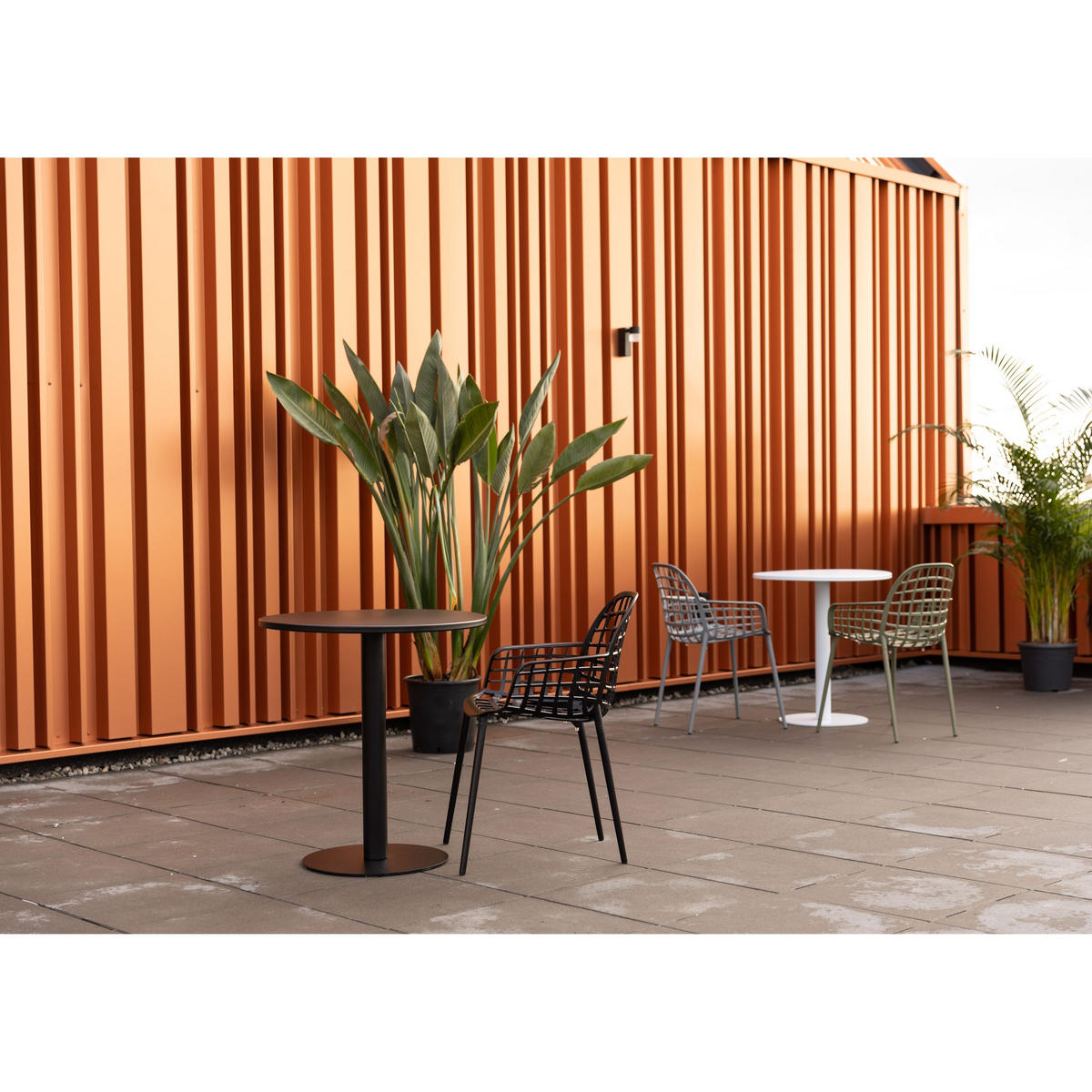 BISTROTISCH Metsu Garten Rund 70 cm Schwarz - Schwarz, Metall (70/70/76cm) - Zuiver