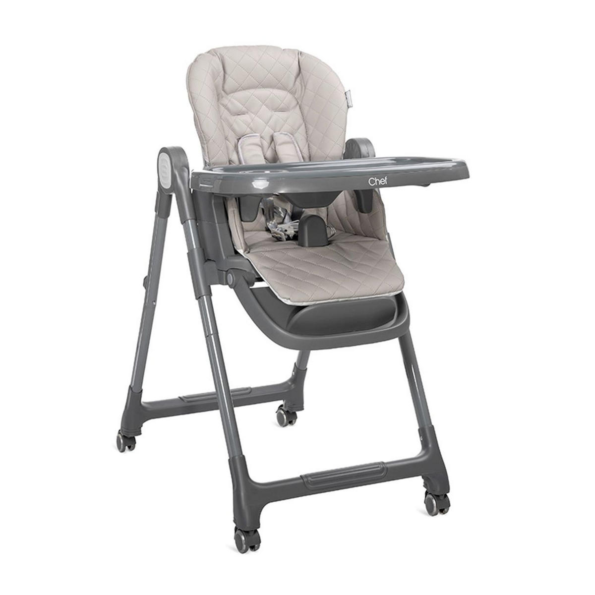 HOCHSTUHL Chef 3 in 1 beige klappbar Kinderstuhl Booster-Sitz Fußstütze - Beige, Kunststoff (53/109/84cm) - Lorelli