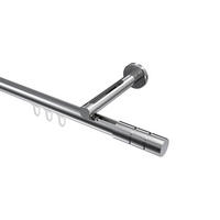 INNENLAUF-GARDINENSTANGEN-SET Siteno Elanto 140 cm, 1-läufig, 20 mm Ø Chrom - Chromfarben, Metall (140cm) - INTERDECO