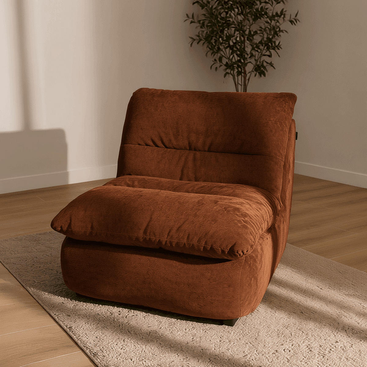 SESSEL Nuvia Schokolade - Dunkelbraun, Textil (80/75/100cm) - COCO Living