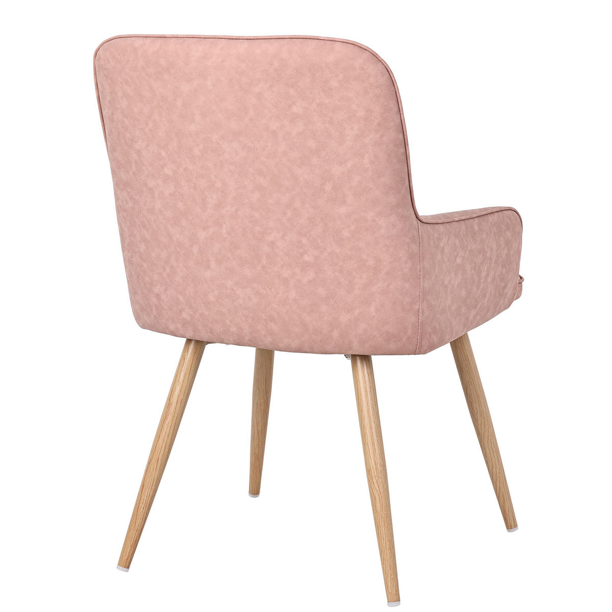 ARMLEHNSTUHL-SET 2 Stück in Lederlook(YZ3) - Pink, Textil (57/87/62cm) - HOMAVO