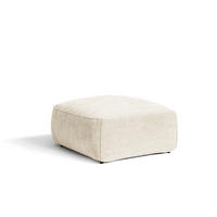 POUFS LOMI Geprägter Samt Creme 75cm - Creme, Textil (75/44.5/75cm) - Premium Interiors
