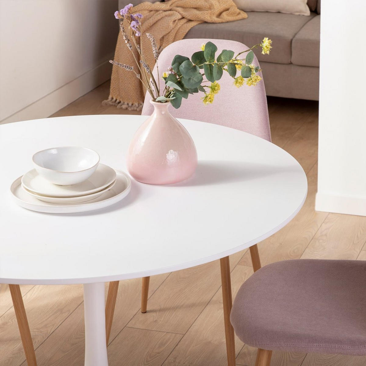 ESSTISCH Cory Weiß 100 cm x 73 cm - Weiß, Holzwerkstoff (100/100/73cm)