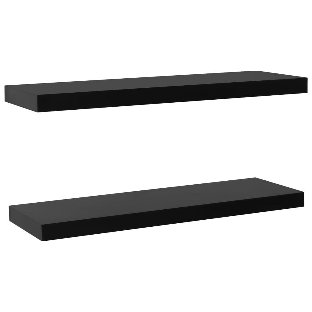 vidaXL Wandboardset Schwarz 100x3.8x20 cm