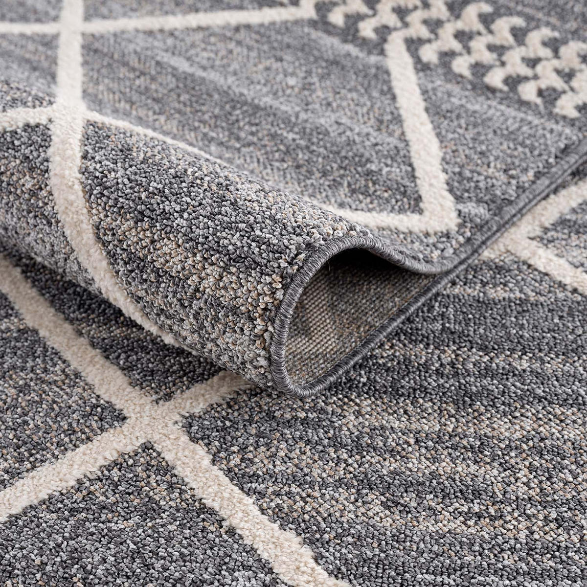 KURZFLOR-TEPPICH Art 2645 Grau 120x170 cm - Grau, Textil (120/170cm) - carpet city