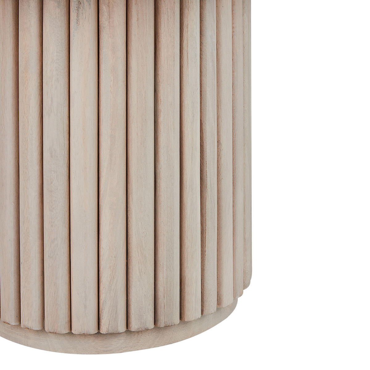 COUCHTISCH Mangoholz hellbraun rund 50 cm Lemont - Hellbraun, Holz (50/50/40cm) - Beliani