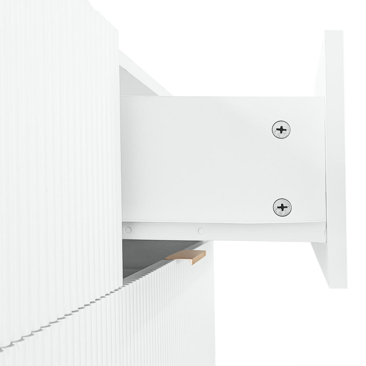 SIDEBOARD Schubladen Stauraum modern - Weiß, Holzwerkstoff (120/77/40cm) - LEBENLANG