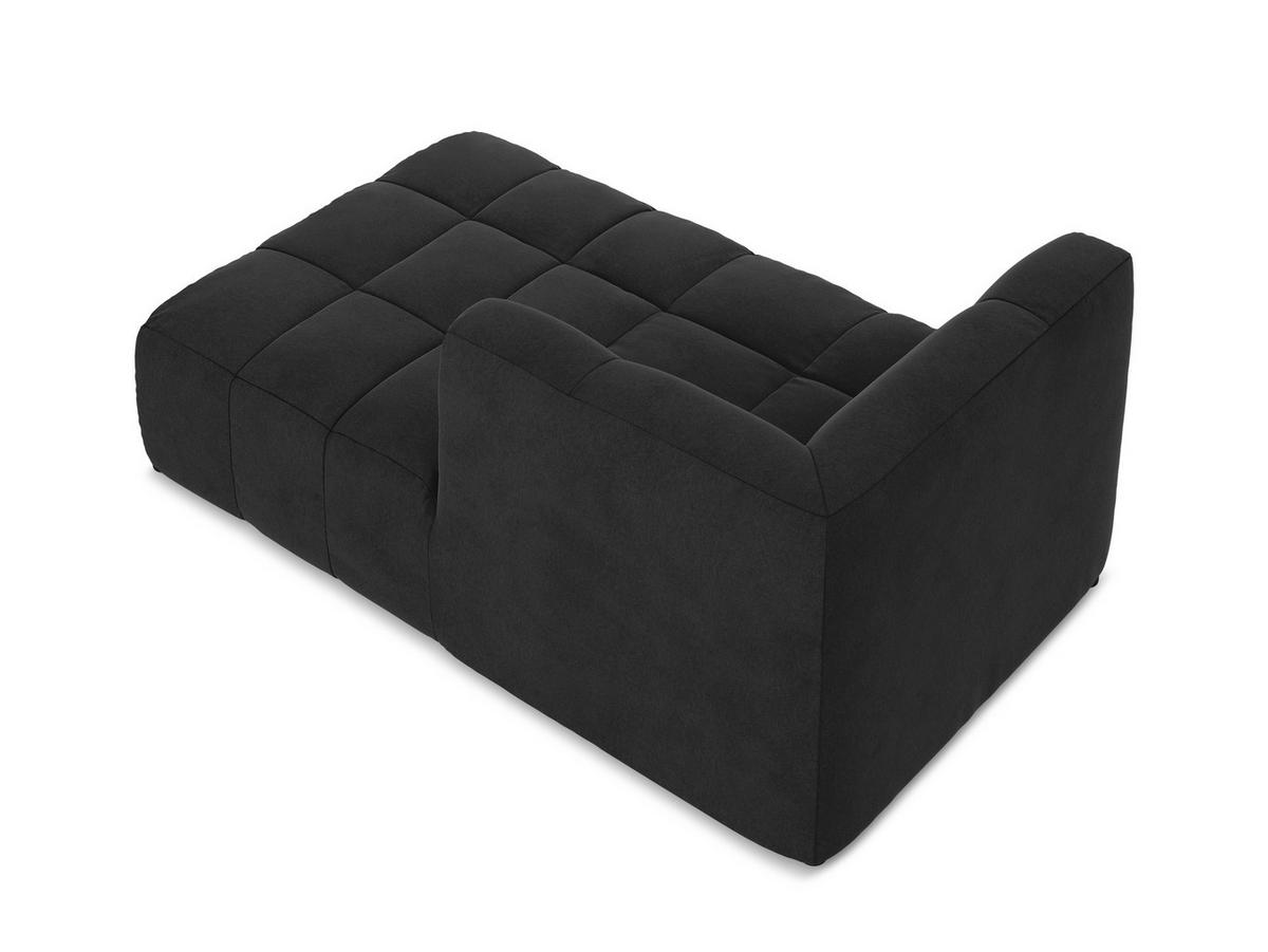 SOFAELEMENT Rechts Samt Stoff Schwarz - Schwarz, Holzwerkstoff/Kunststoff (101/77/175cm) - Makamii