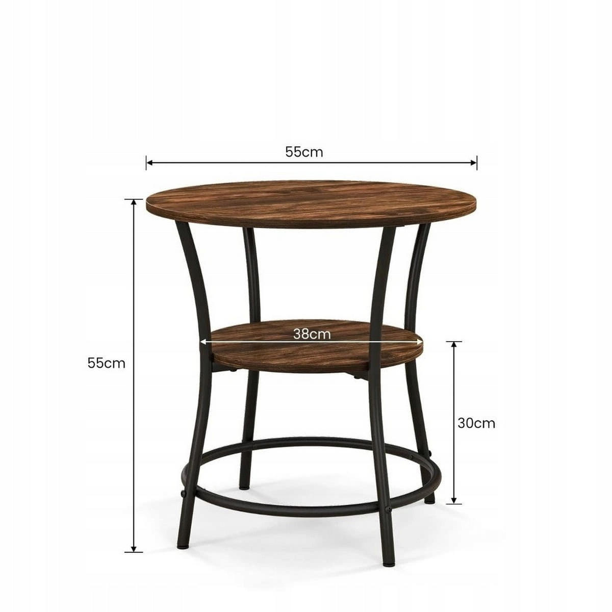 COUCHTISCH, braun 55/55/55 cm - Braun, Holzwerkstoff (55/55/55cm)