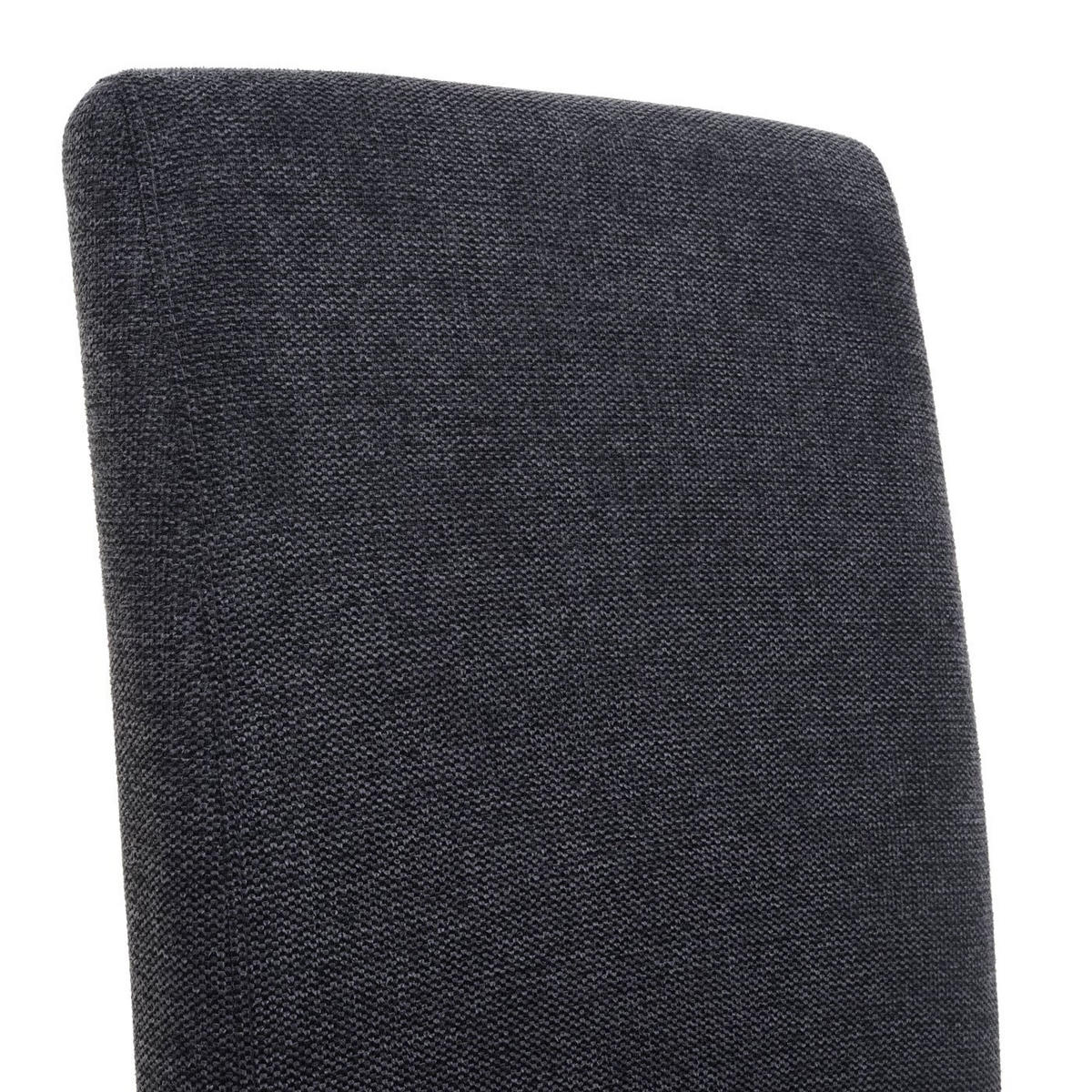 ESSZIMMERSTUHL gepolstert 100x44x56cm Sitzhöhe 48cm Stoff/Textil helle Beine Dunkelgrau - Dunkelgrau, Textil (44/100/56cm) - CHEFGASTRO