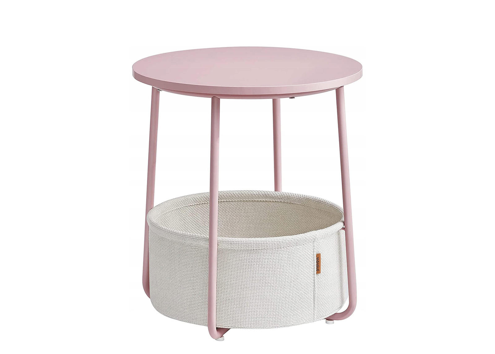 BEISTELLTISCH mit Korb - Pink, Metall (45/45/50cm) - A2A Home