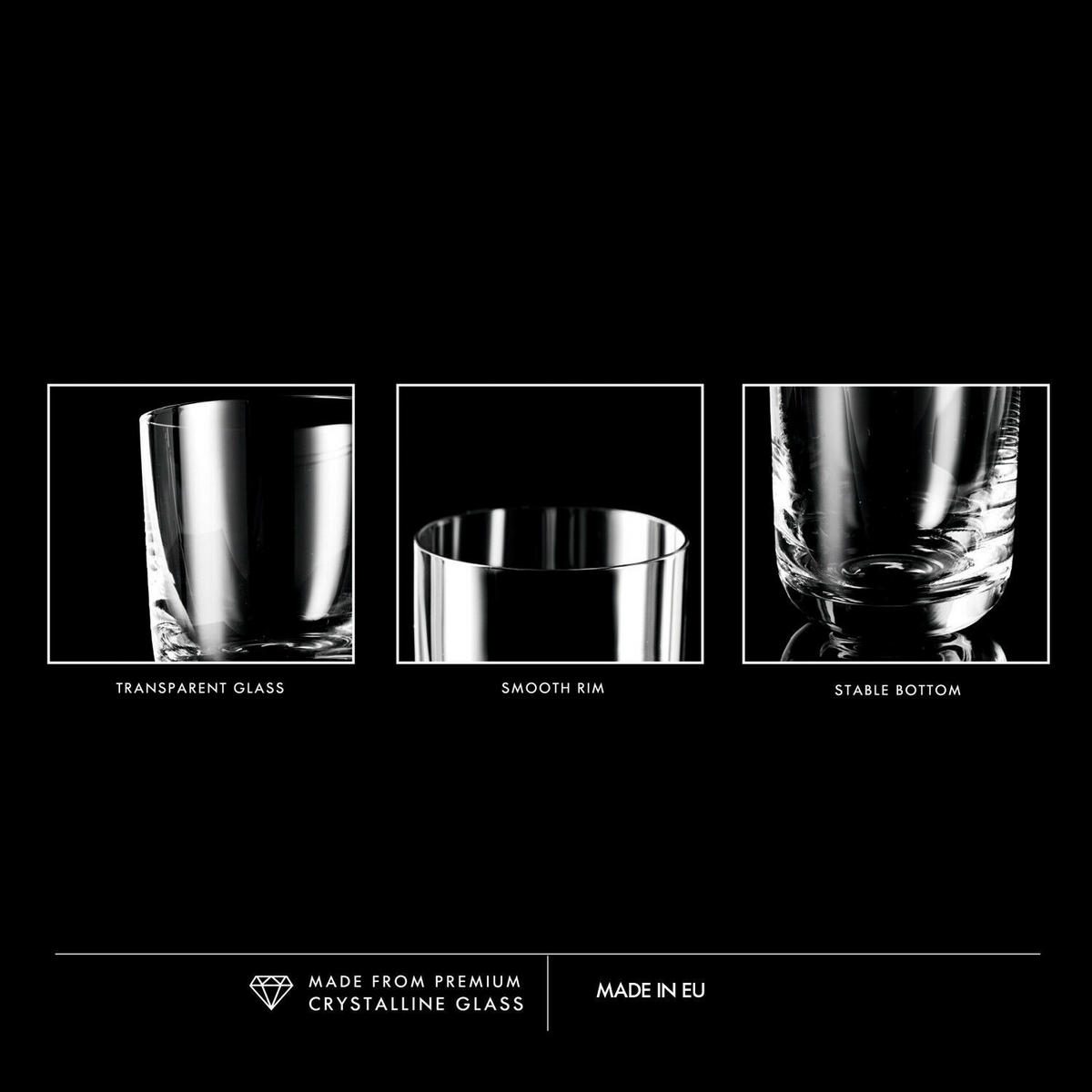 WHISKYGLÄSER, 6er-Set, 300 ml - Transparent, Glas (0.3L) - Krosno Glass