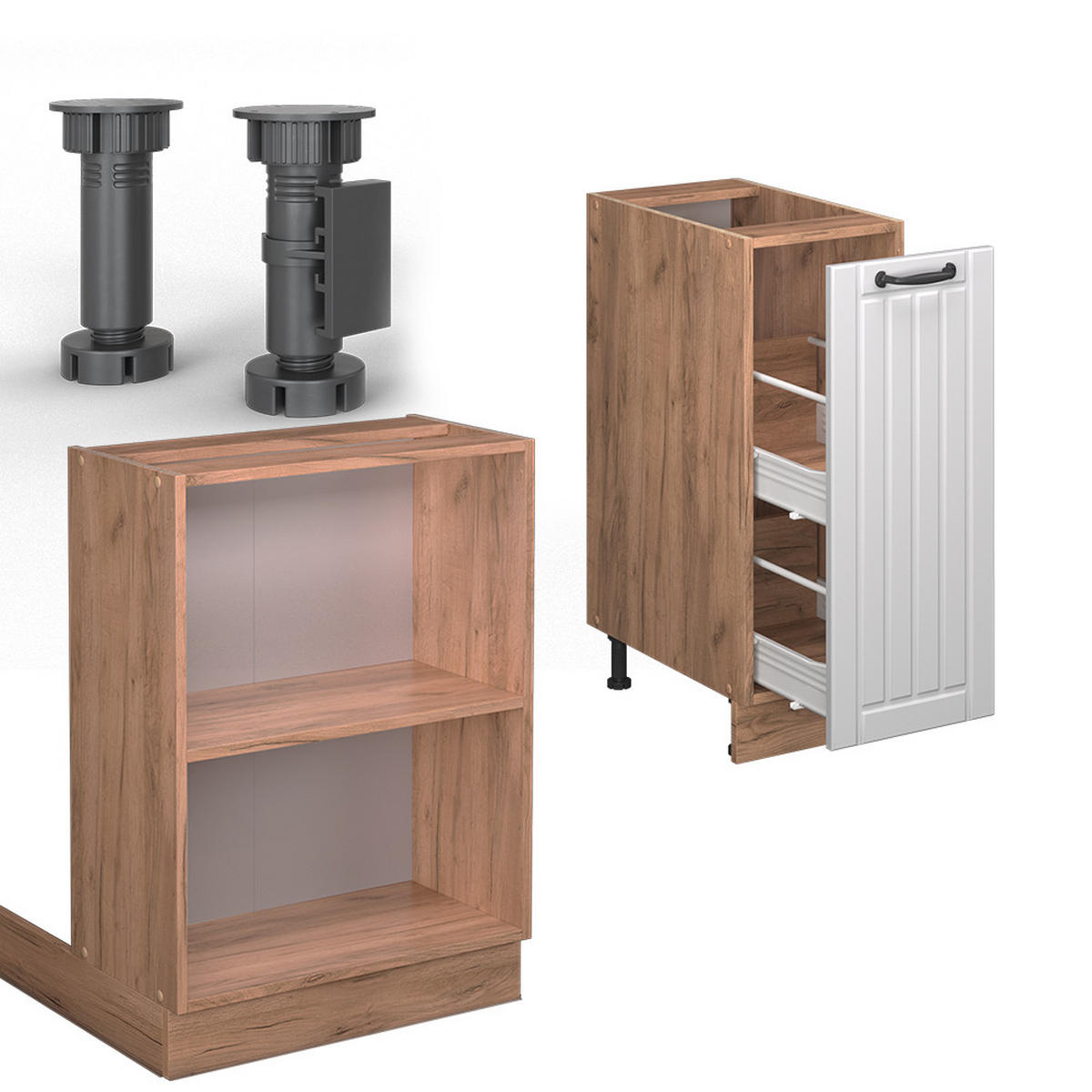 Honigeiche/Weiß, Holzwerkstoff (90/82/60cm) - Vicco