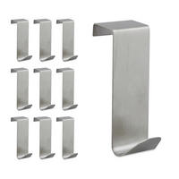 TÜRHAKEN Silber 10er-Set Edelstahl S-Form - Silberfarben, Metall (2.5/7/5cm) - Relaxdays