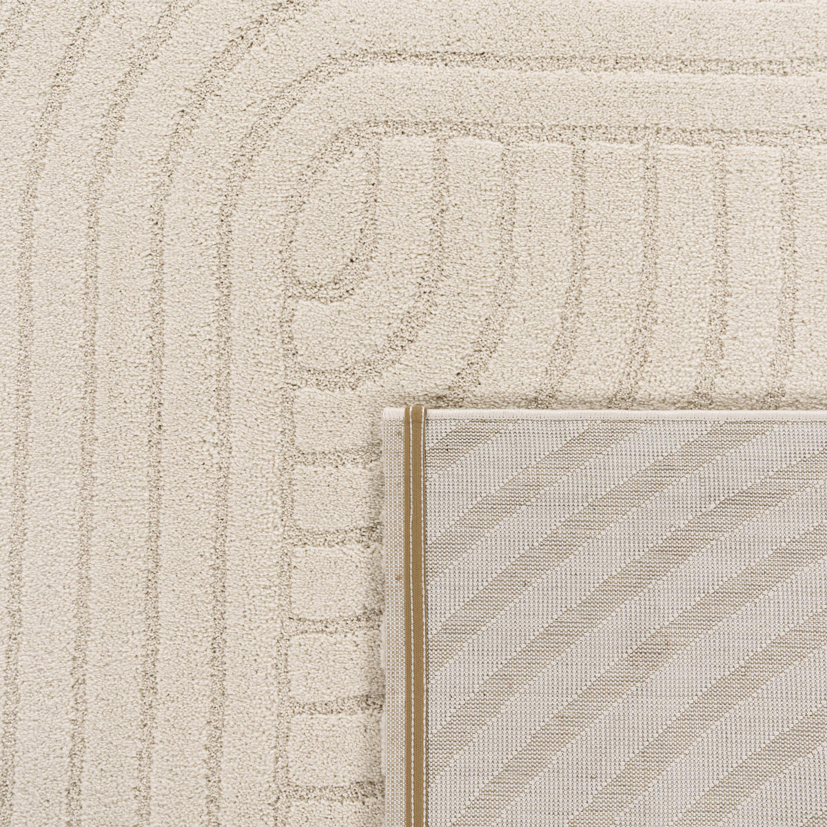 KURZFLORTEPPICH 160/220 cm Aura 701 - Creme, Textil (160/220cm) - Paco Home