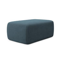 POUF Strukturstoff Stoff Blau - Blau/Blaugrau, Kunststoff/Textil (102/40/62cm) - Makamii