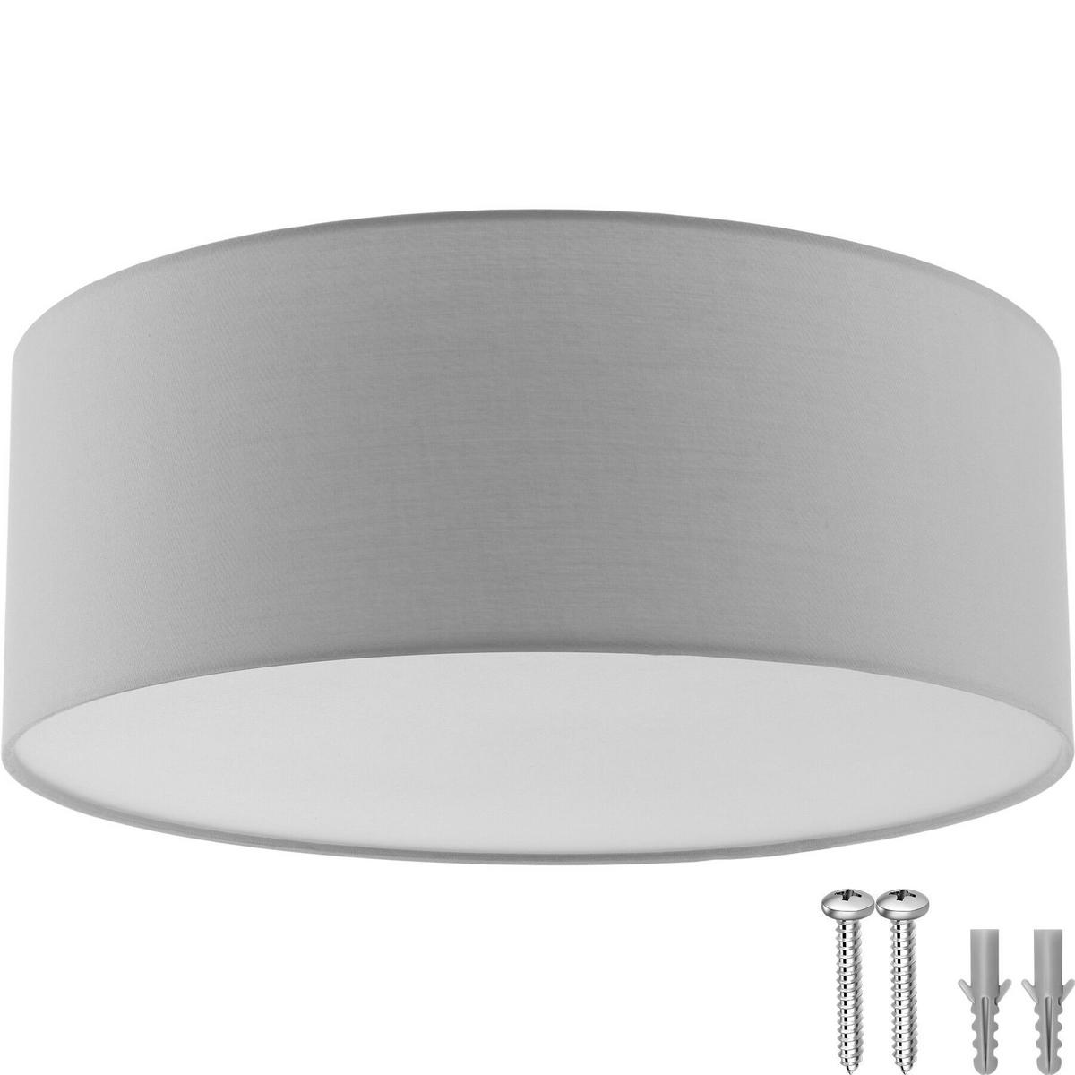 DECKENLEUCHTE Circum ,40 x 15,5 cm ,grau - Grau, Kunststoff (40/40/15.5cm) - tectake