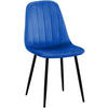 STUHL Metall blau - Blau/Schwarz, Textil/Metall (45/88/54cm) - CLP