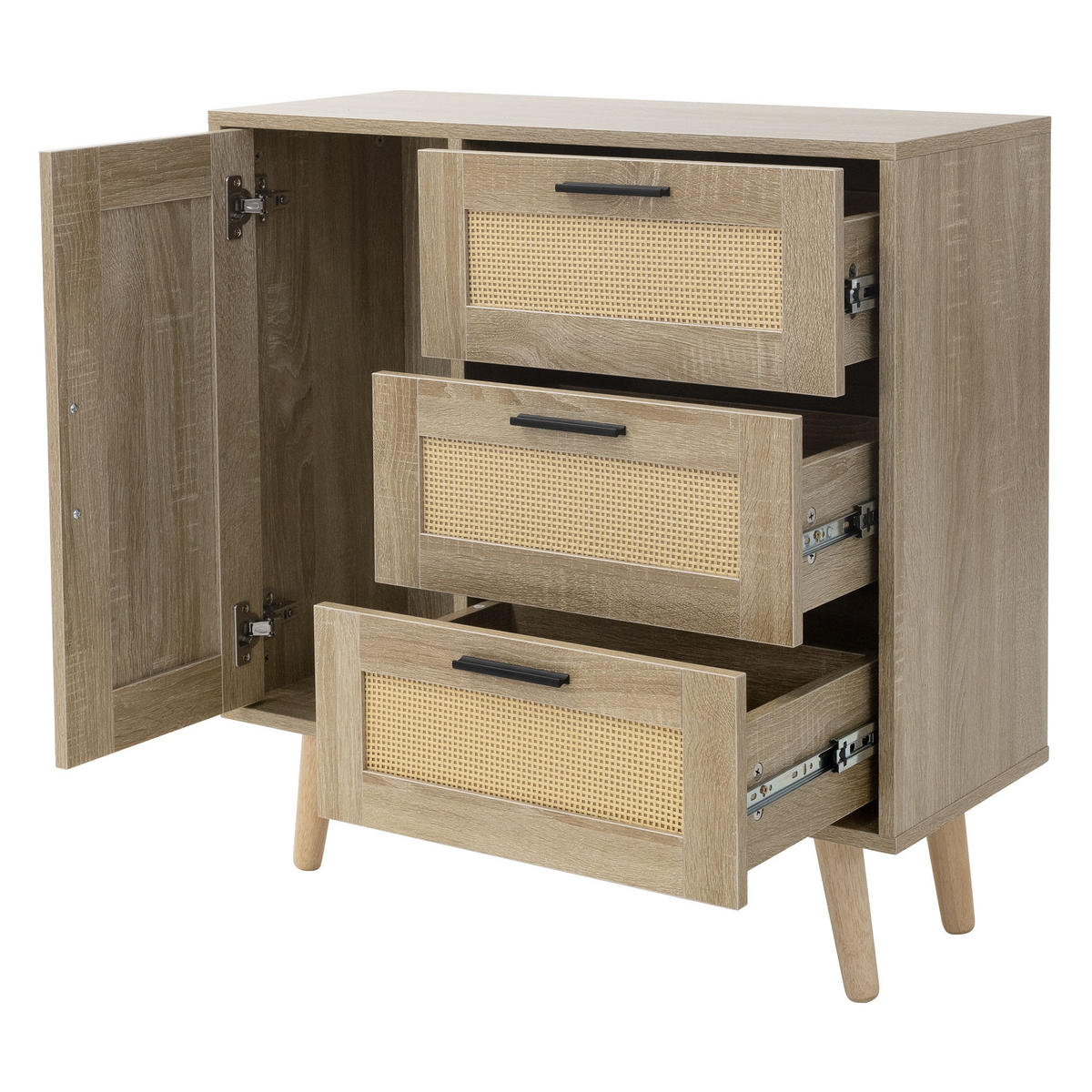 KOMMODE 4 Fächer - Beige, Holzwerkstoff (30/76/74cm) - ML-DESIGN