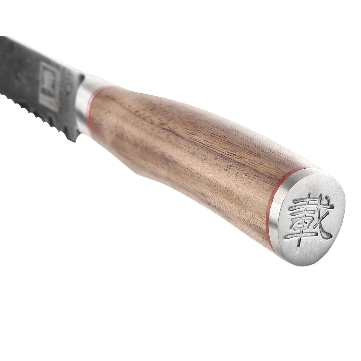 BROTMESSER 20 cm - Nussbaumfarben, Holz/Metall (34cm) - Zayiko